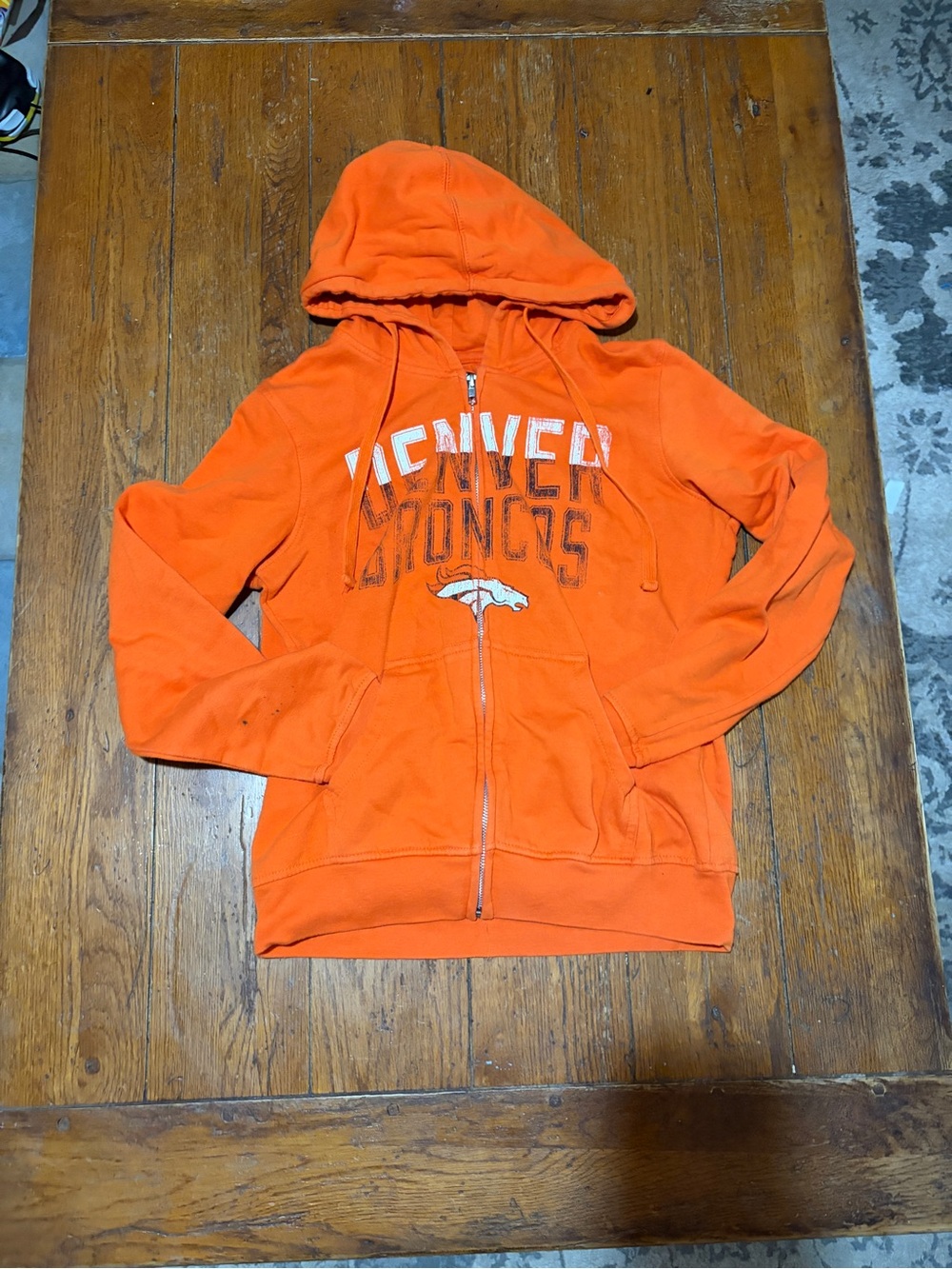 NFL Orange Denver Broncos Full-Zip Kids Hoodie